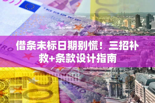 济南借条未标日期别慌!三招补救+条款设计指南 济南借条未标日期别慌!三招补救+条款设计指南